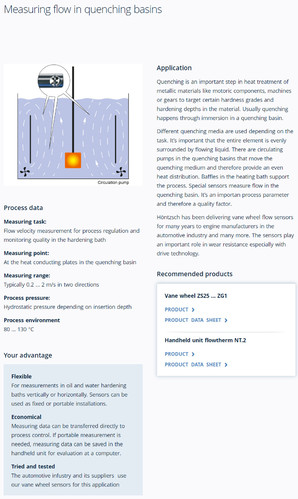 Höntzsch-淬火池中的流量测量